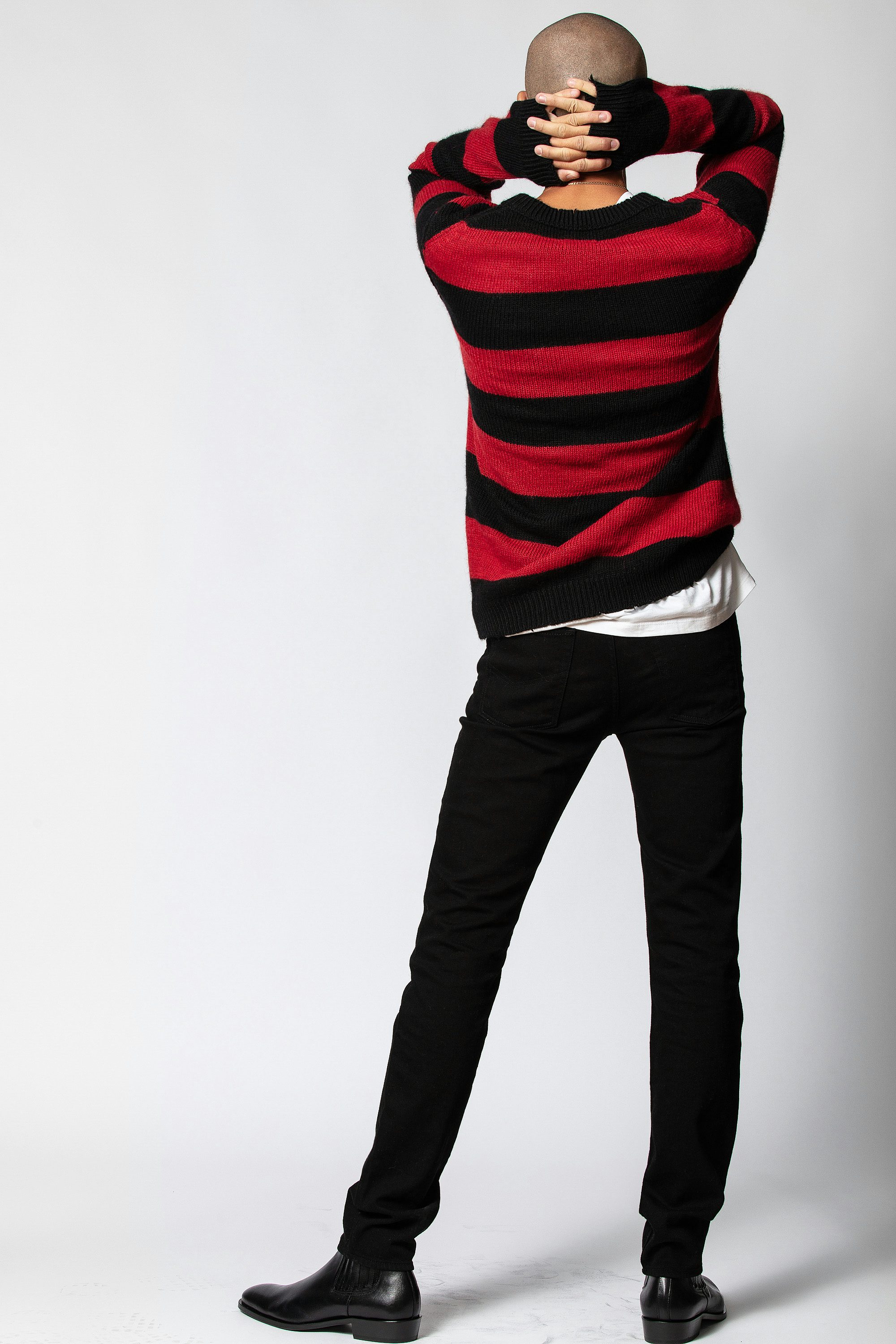 Bensi Stripes Sweater - Men's round neck sweater.